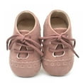 thumbnail image 1 of Baby Kids Soft Sole Moccasin Boys Girls Toddler Suede Leather Crib Shoes,0-18M, 1 of 10