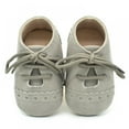 thumbnail image 1 of Baby Kids Soft Sole Moccasin Boys Girls Toddler Suede Leather Crib Shoes,0-18M, 1 of 11