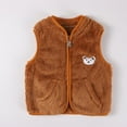 thumbnail image 1 of Baby Kids Warm Fleece Vest Toddler Boys Girls Winter Spring Zipper Jacket Waistcoats, 0-12 Months, 1-3 Years, 1 of 7