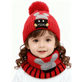 thumbnail image 1 of Baby Kids Winter Warm Hats, Infant Toddler Children Pom Pom Beanie Knit Cap Girls Boys-2 piece, 1 of 14