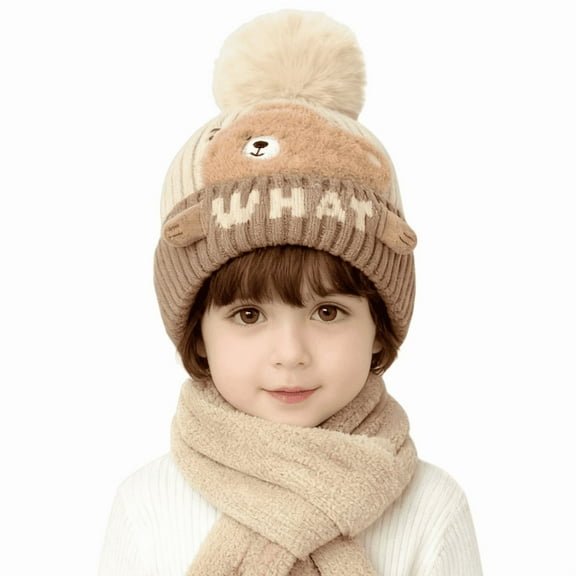 Baby Kids Winter Warm Hats, Infant Toddler Children Pom Pom Beanie Knit Cap Girls Boys