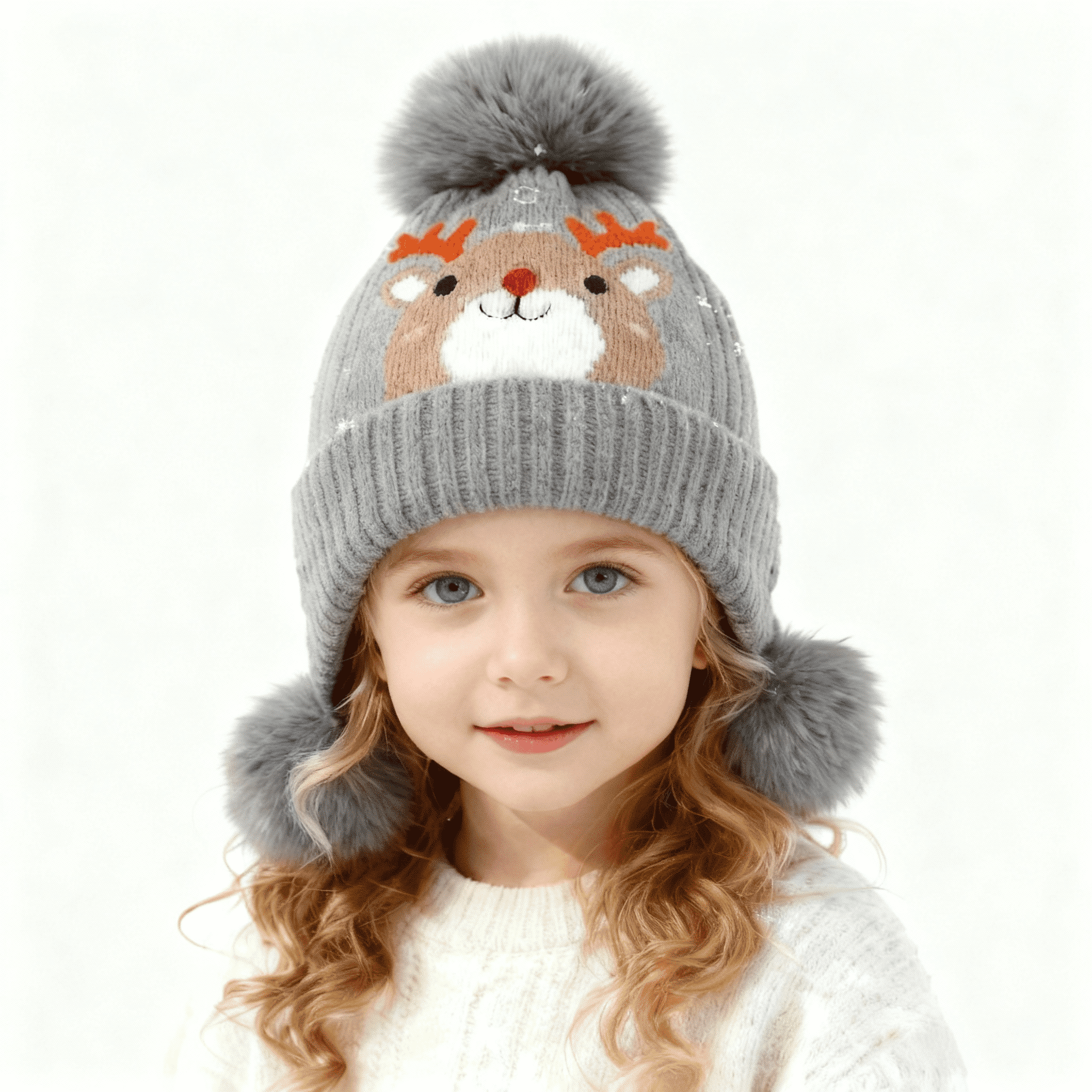 Baby Kids Winter Warm Hats, Infant Toddler Children Pom Pom Beanie Knit Cap Girls Boys