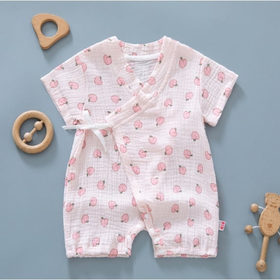 Baby Kimono Robes Cotton Muslin Romper Clothes Newborn