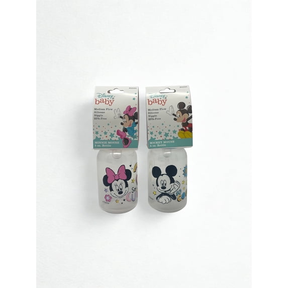 5oz Disney Mickey Baby Bottle Assorted Designs - Pack of 6