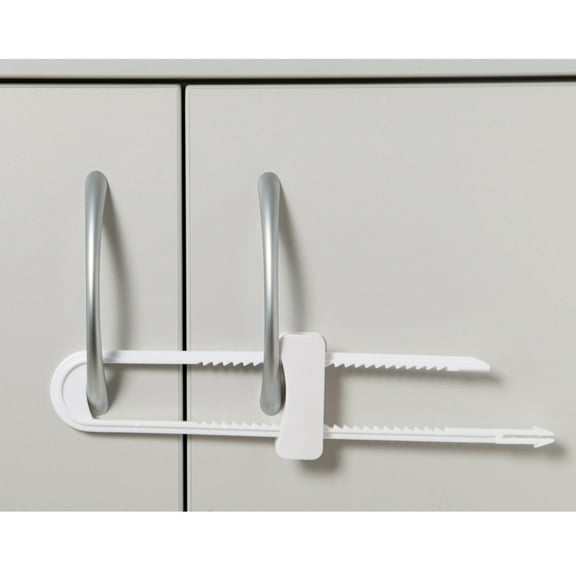 Baby King U-Shaped Child Safety Lock for Cabinets and Drawers, White