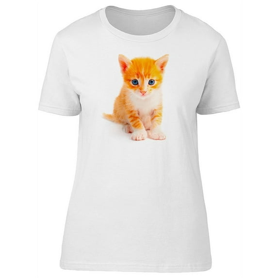 Baby Kitten Blue Eyes T-Shirt Women -Image by Shutterstock, Female x-Large