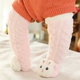 thumbnail image 1 of Baby Knee High Socks, 8 Pairs Cute Animal Fruit Pattern Socks, Warm Plush Fleece Infant Socks for Girls and Boys, Non-Slip Toddler Socks for Winter, Play and Daily Wear-D, 1 of 5