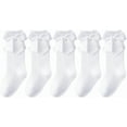thumbnail image 1 of Baby Knee High Socks - Toddler Long Cotton Tube Stockings With Bow Ruffles for Girls - Infant Dress Socks, 1 of 5