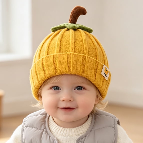 Baby Knit Beanie Winter Warm Infant Beanie with Stem Design for Toddlers Boys Girls Cold Weather