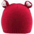 thumbnail image 1 of Baby Knit Hat Cotton Bear Beanie Soft Cute Infant Fall Winter Hats for Boys Girls Age 0-18M, 1 of 6
