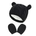 thumbnail image 1 of Baby Knit Hat Winter Set with Gloves Adorable Ears Design for Boys Girls Soft Warm Accessories, 1 of 4