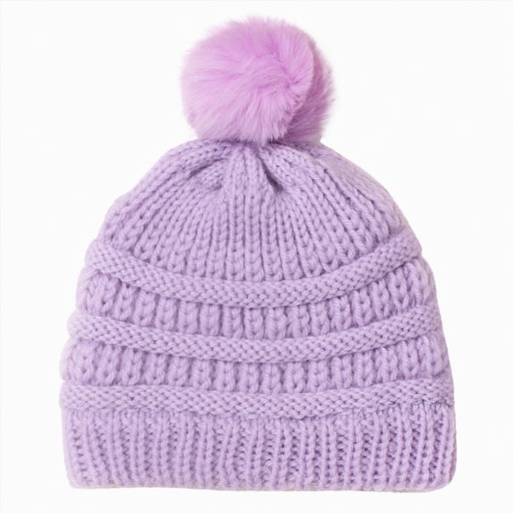 Baby Knitted Beaniess Winter Warm Knit Cap Solid Cute Hat Classic Outdoor Baby Beanies Hat