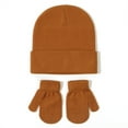 thumbnail image 1 of Baby Knitted Hat And Glove Set Versatile Solid Color European And Autumn And Winter New Children's Wool Pullover Hat, 1 of 2