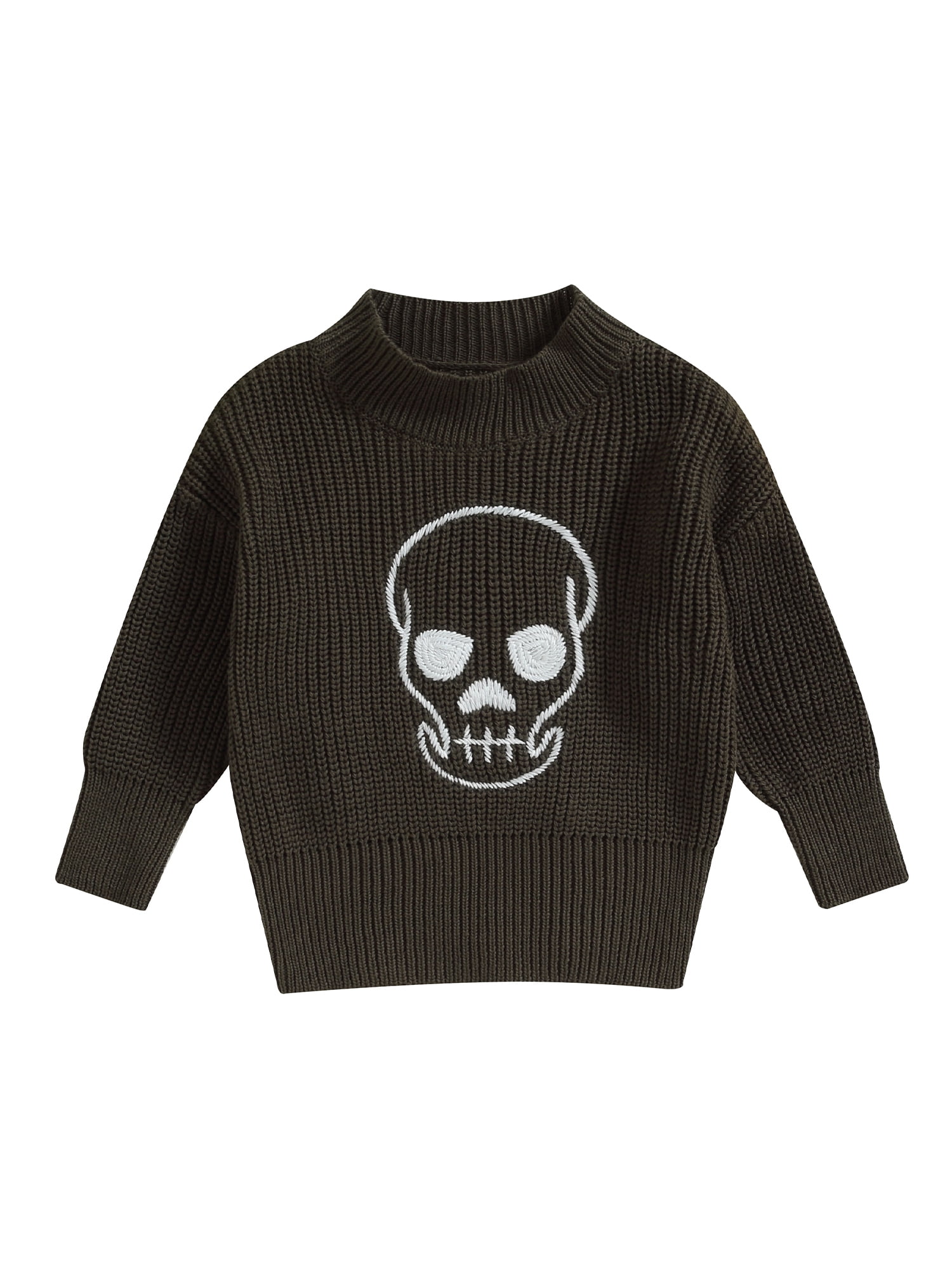 Baby Knitted Sweater 9M 12M 18M 24M 3Y 4Y Halloween Pumpkin/Skull Print