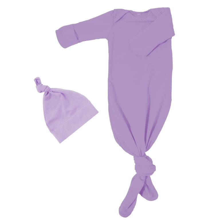 Baby Knotted Gown- Super Soft Newborn Infant Long Sleeve Sleepwear