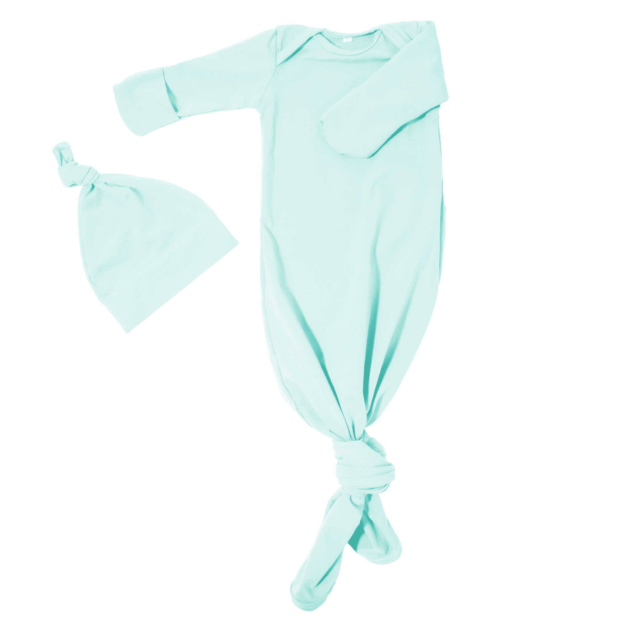 Baby Knotted Gown Super Soft Newborn Infant Long Sleeve Sleepwear with