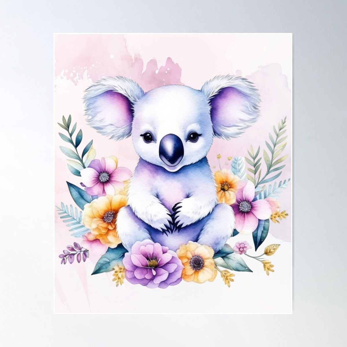 Baby Koala Poster Wall Art, Modern Wall Decor For Living Room Bedroom ...