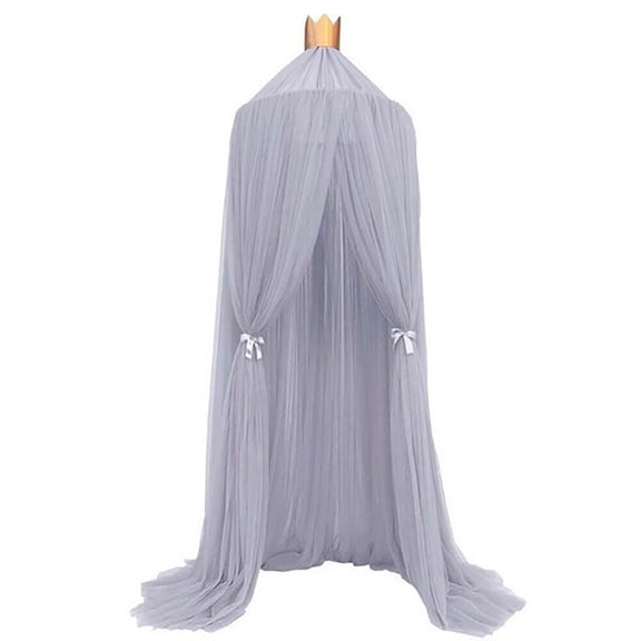 Baby Lace Crib Tent Round Dome Hanging Curtain Mosquito Net Kids Room Decor