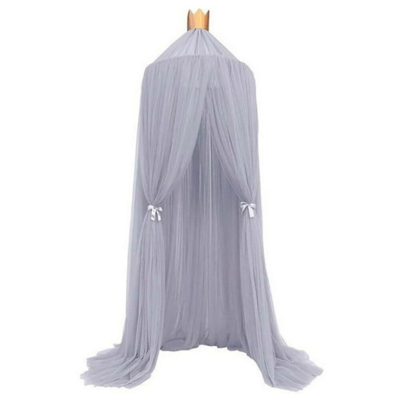 Baby Lace Crib Tent Round Dome Hanging Curtain Mosquito Net Kids Room Decor