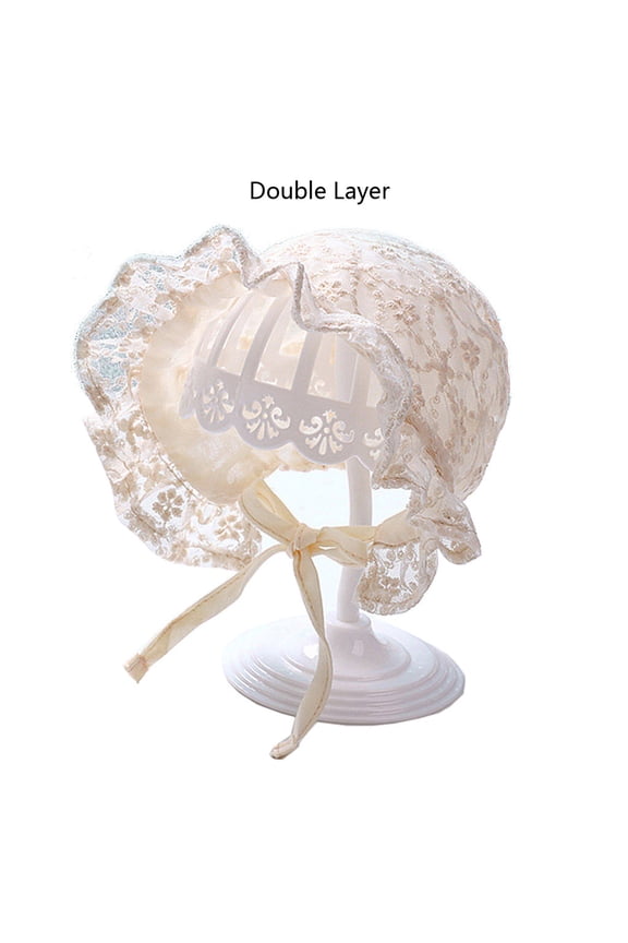 Baby Lace Flower Caps Kids Spring Summer Baby Hats Soft Bonnet Photography Props