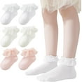 thumbnail image 1 of Baby Lace Socks Toddler Eyelet Frilly Socks Girls Ruffle Sock 6 Pairs, 1 of 6
