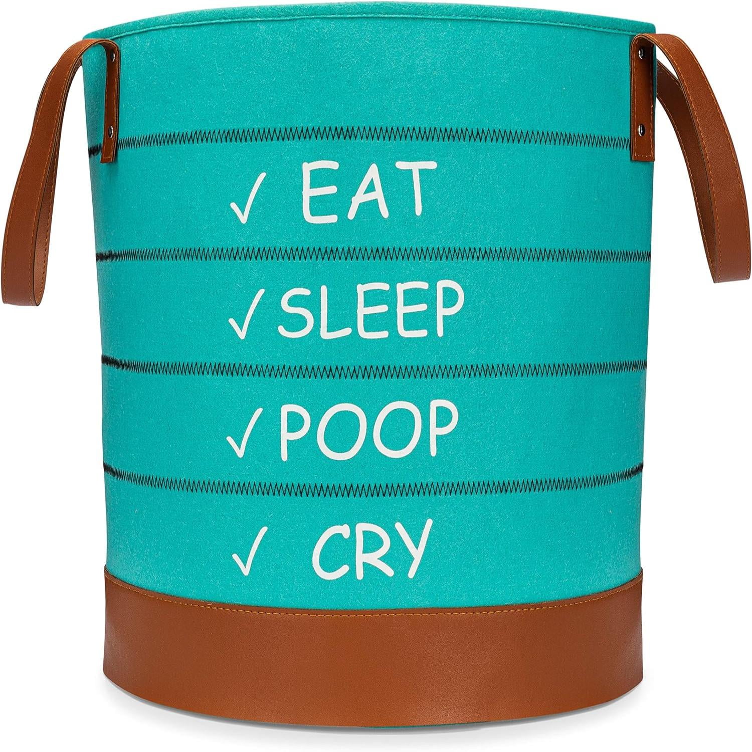 Baby Laundry Basket and Baby Hamper Great Basket for Toy Storage Large Collapsible Laundry Basket Fits Nursery Decor Felt Laundry Basket can be Used for Blanket Basket for Nursery