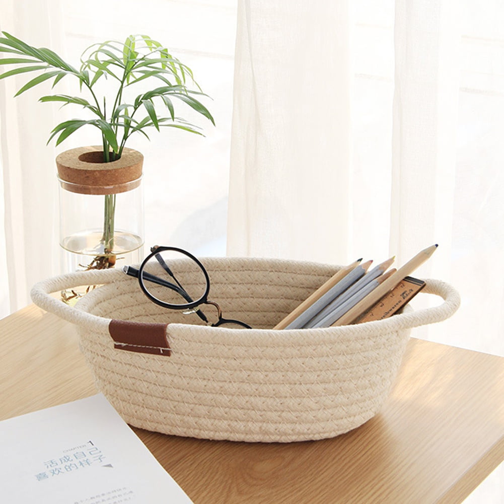 Baby Laundry Basket with Handles, Cotton Thread Storage Basket Toy ...