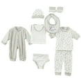 thumbnail image 1 of Baby Layette Gift Set 8-Piece for 0-3 Months Newborn Baby Clothes Layette Set for 0-3 Months,Grey, 1 of 6