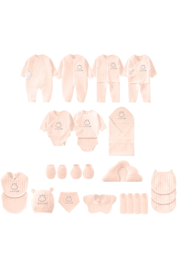 Baby Layette Gift Set for Baby Girls Boys - 28 Piece New Born Girl Gift Set, Clothes & Newborn Essentials Must Haves - Girl Boy Clothes 0-3 Months Pink 3-6 Month