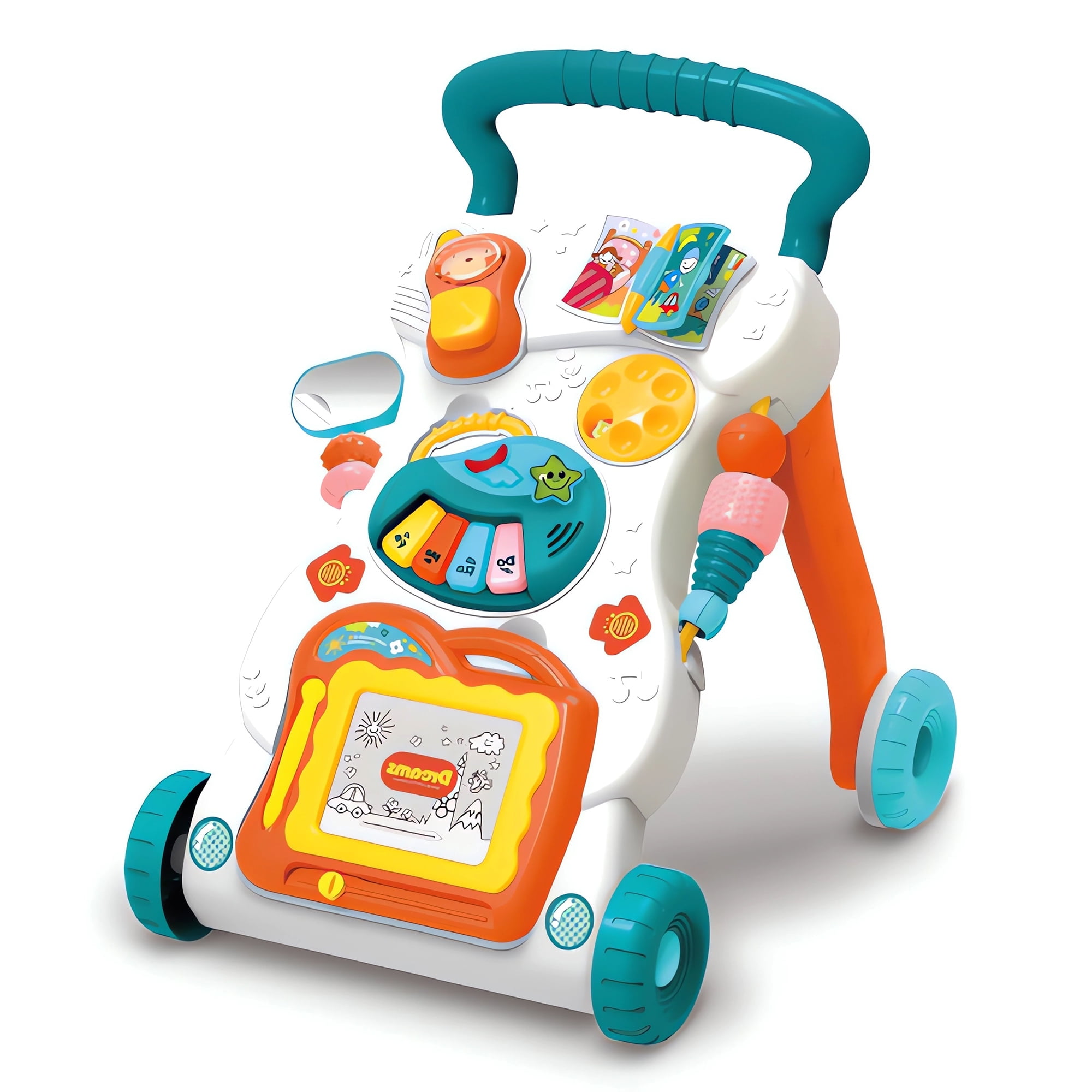 Baby Learning Walker, 2 in 1 Baby Push Walker and Activity Center for Baby, Toddler, Early