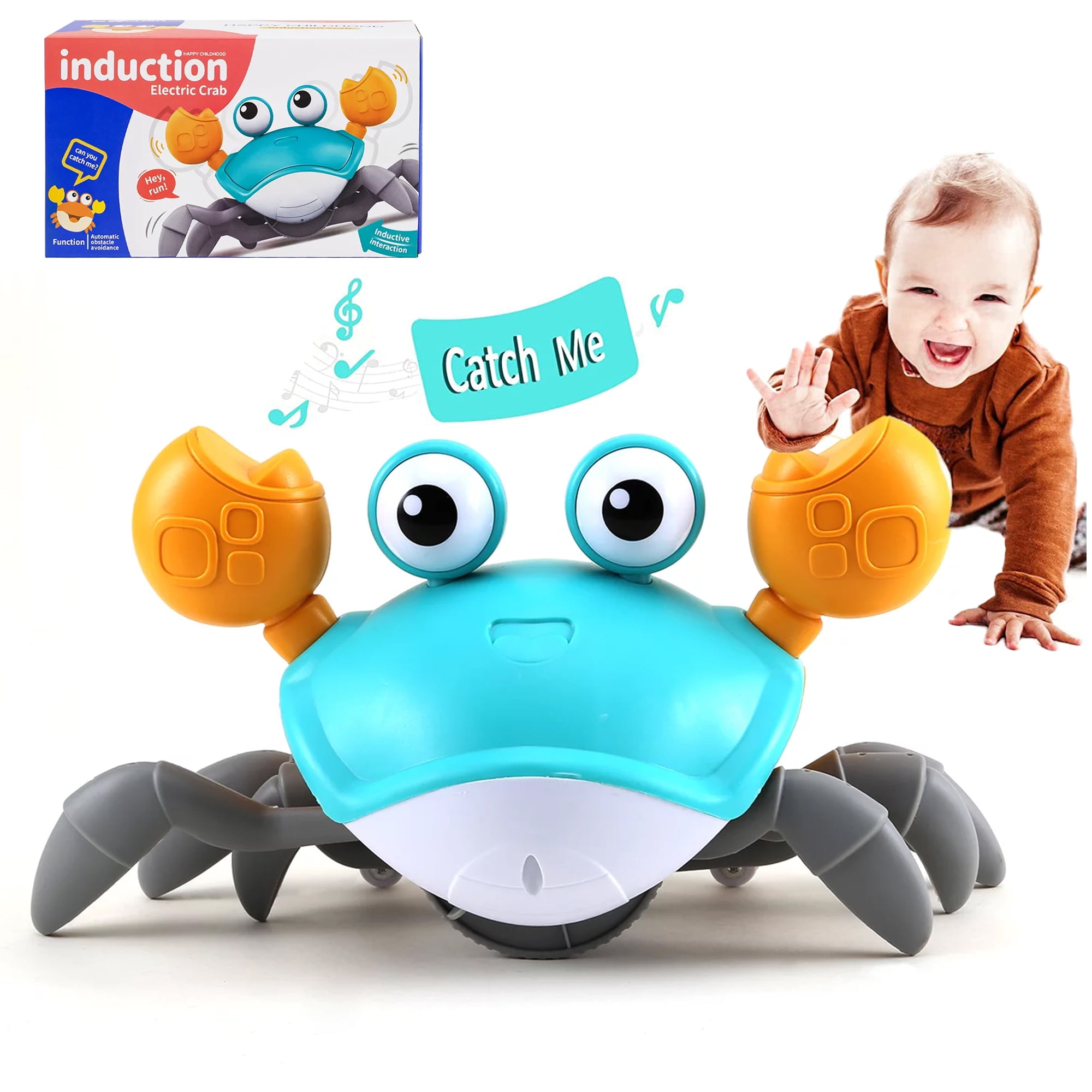 Baby Learning Walking Crawling Crab Toys, Infant Moving Sensory ...