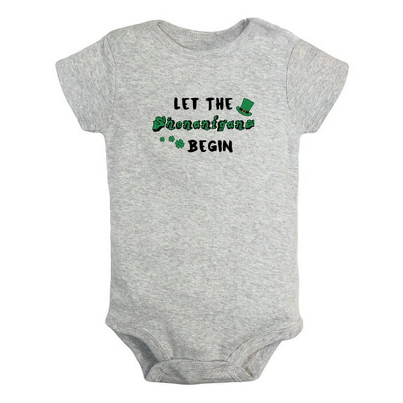 Baby Let The Shenanigans Begin Funny Romper Newborn Bodysuits Infant Jumpsuits Toddler Graphic One-Piece Outfits