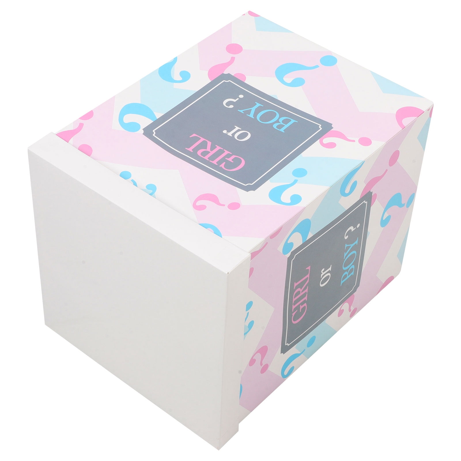 Multi Color Baby Shower Balloon Box for Boy or Girl Gender Reveal Party Decorations 70.5x70.5x70.5 cm