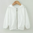 thumbnail image 1 of Kids UPF50+ Sun Shirt Full-Zip Long Sleeve Hoodie Water Beach Shirts for Girls 2-3 Years, 1 of 4