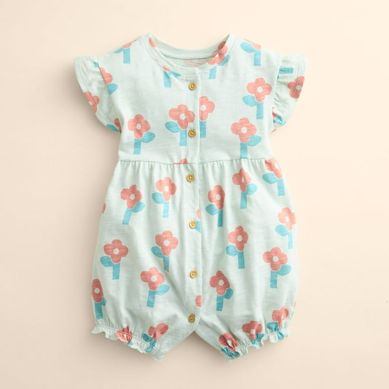 Baby Little Co. by Lauren Conrad Ruffle Romper Color Modern Flower Size 24 MONTHS Walmart
