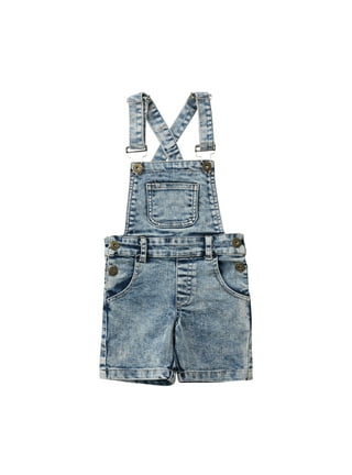 Girls jean overall clearance shorts