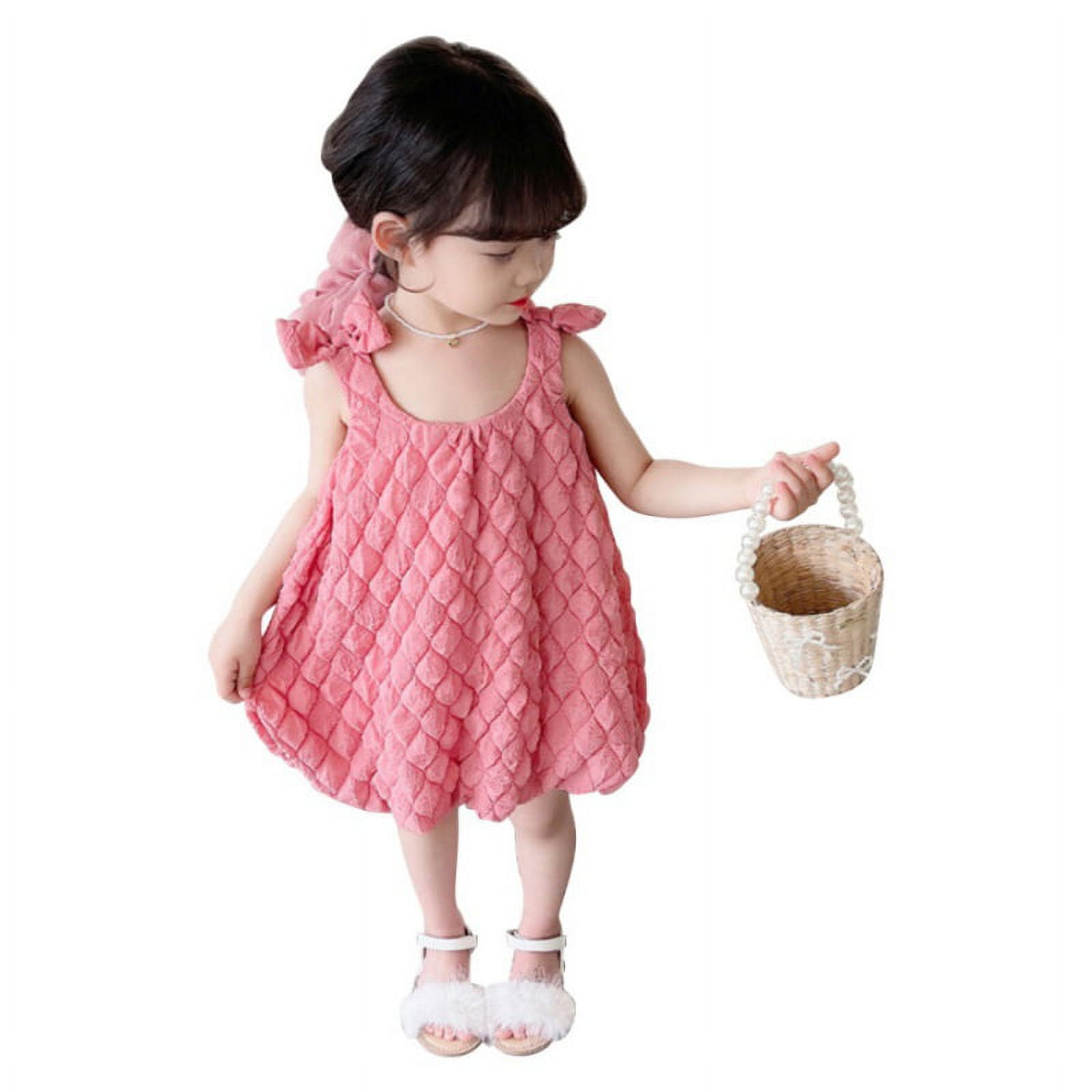 Baby Little Girls Summer Dress Princess Sleeveless Suspender Party ...