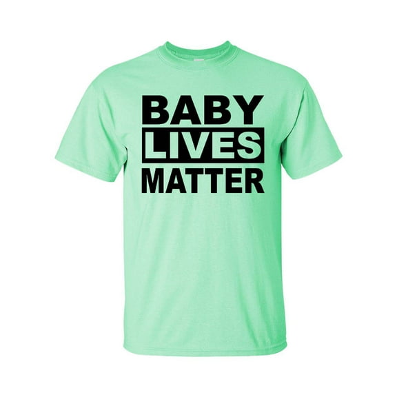 Baby Lives Matter Adult Unisex Short Sleeve T-shirt-Mint-small