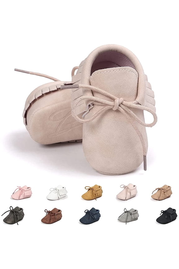 Baby Loafers Boys Girls Infant Shoes Soft Sole Tassels Moccasins Anti-Slip Crib Shoes