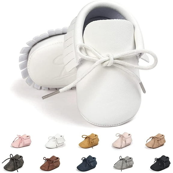 Baby Loafers Boys Girls Infant Shoes Soft Sole Tassels Moccasins Anti-Slip Crib Shoes
