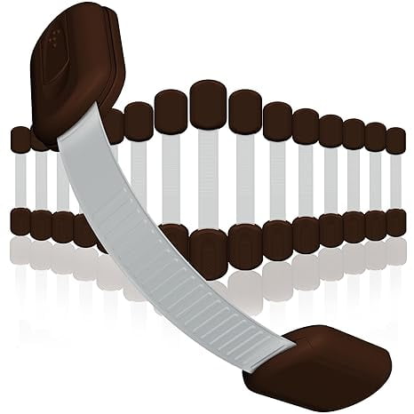 Baby Locks (16-Pack) Child Safety Cabinet Proofing - Safe Quick and Easy 3M Adhesive Cabinet Drawer Door Latches No Screws & Magnets Multi-Purpose for Furniture Kitchen Ovens Toilet Seats