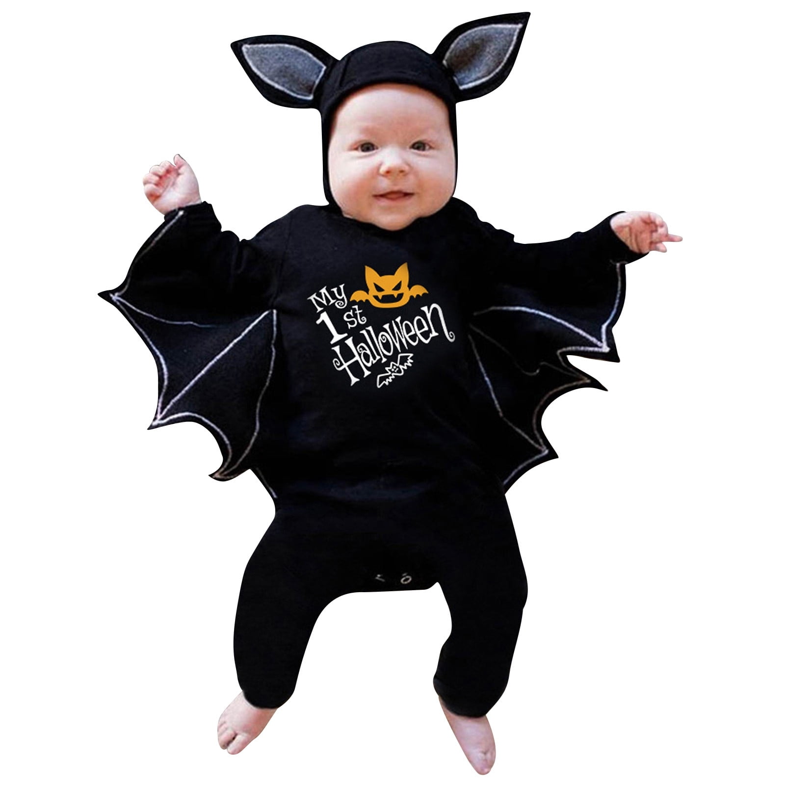 Baby Long Sleeve Long Leg Bodysuit Babys Girls Boys Knit Sweater Floral Spring Winter Long Sleeve Romper Jumpsuit Hat Clothes Z0H-Black, 6-12 Months