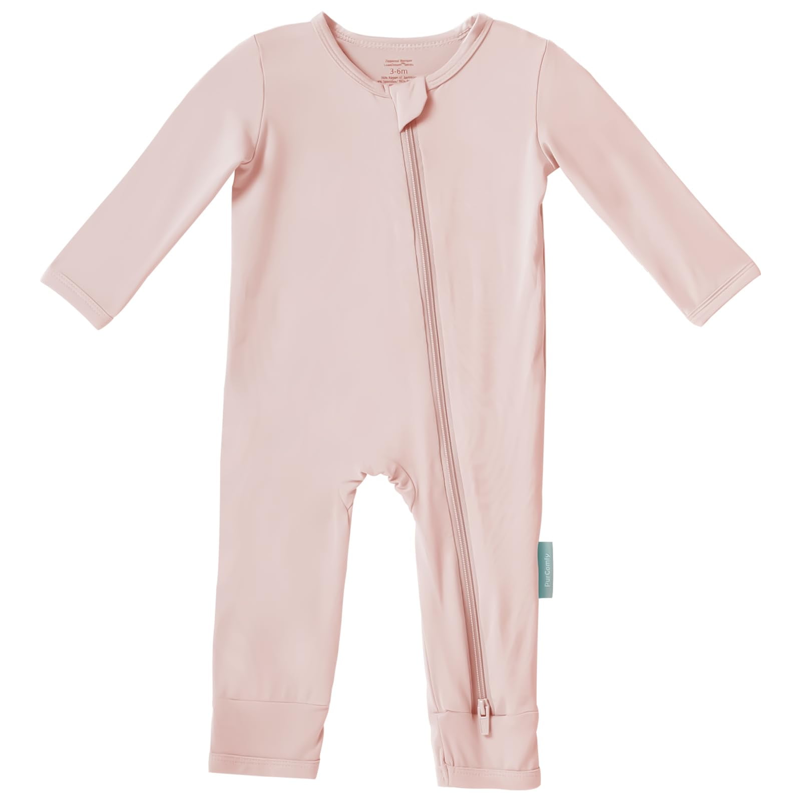 Baby Long Sleeve Romper Jumpsuit, Premium Soft Rayon One Piece Pajamas Boy Girl 2-Way Zipper Coverall Sleeper