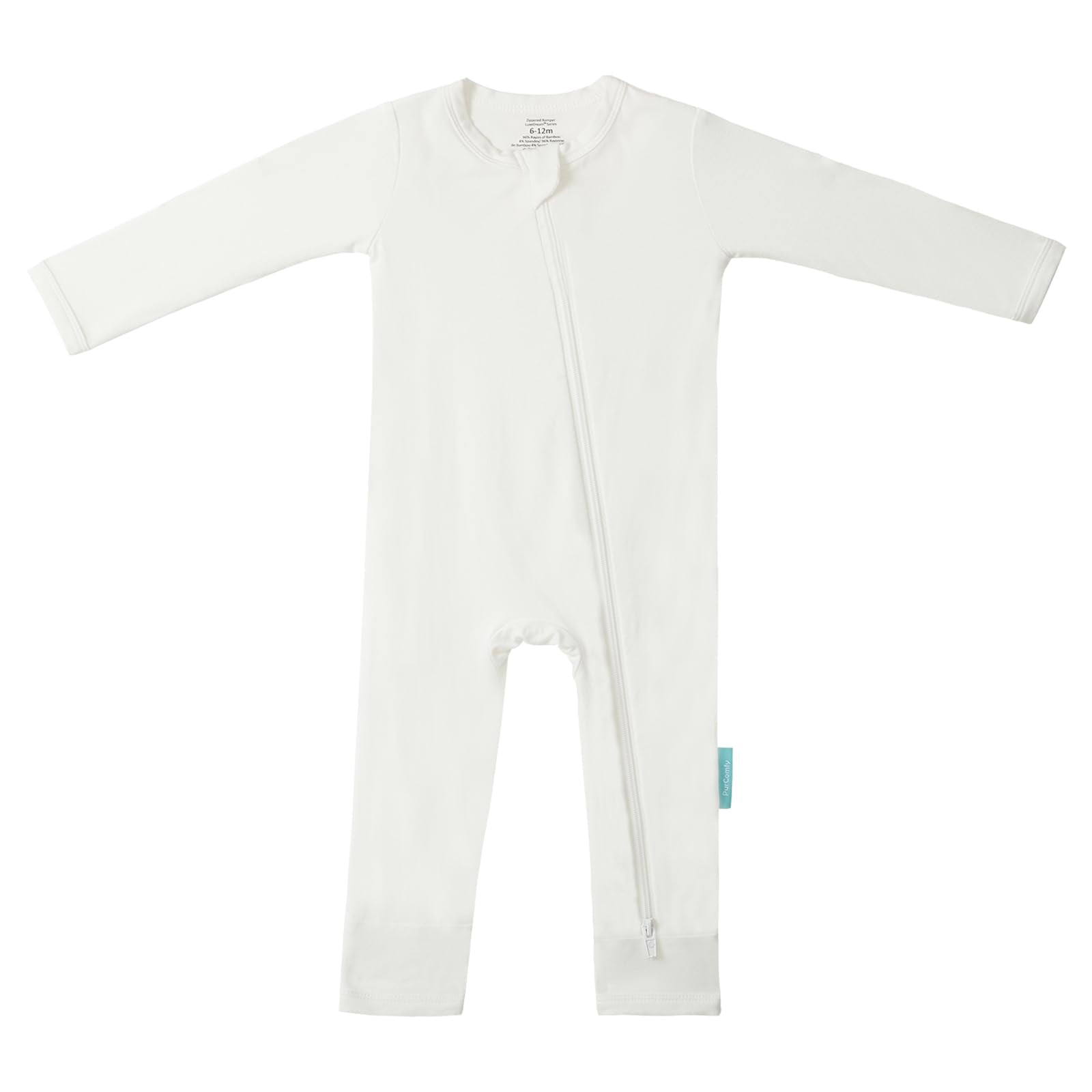 Baby Long Sleeve Romper Jumpsuit, Premium Soft Rayon One Piece Pajamas Boy Girl 2-Way Zipper Coverall Sleeper