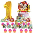 thumbnail image 1 of Baby Looney Tunes 1st Party Supplies Decoration Cake Topper Cupcake Big Number Balloon Set Birthday Decor Kit, 1 of 5