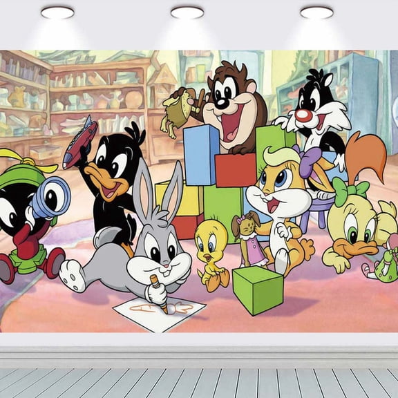 Baby Looney Tunes Party Supplies Taspestry Poster Banner Backdrop Background Wall Decor