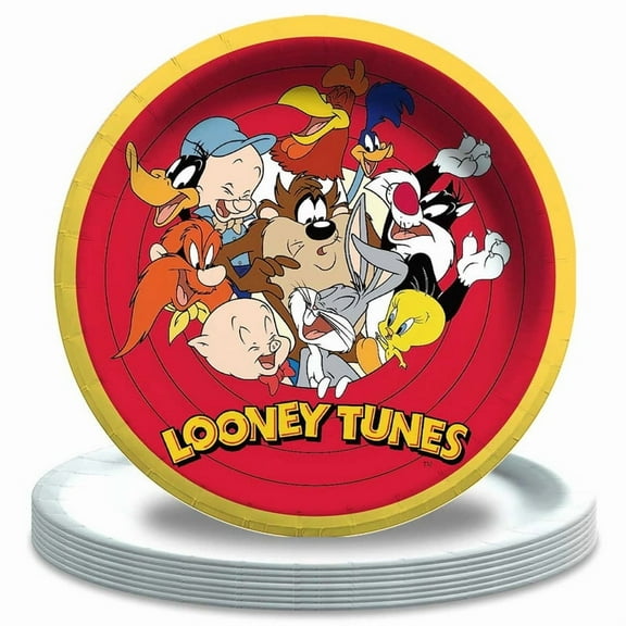 Baby Looney Tunes Paper Plates Birthday Decorations Party Supplies Tableware Disposable Dinnerware