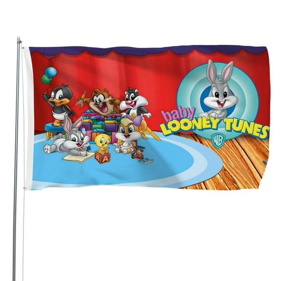 Baby Looney Tunes-themed Printed Flag Perfect gift for fans, friends, and family members, and suitable for indoor and outdoor activities, party decorations.35.4"x59" (90cm150cm)