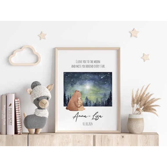 Baby Loss Memorial Wall Art Loving Memory Home Decor Unframed Paper Print
