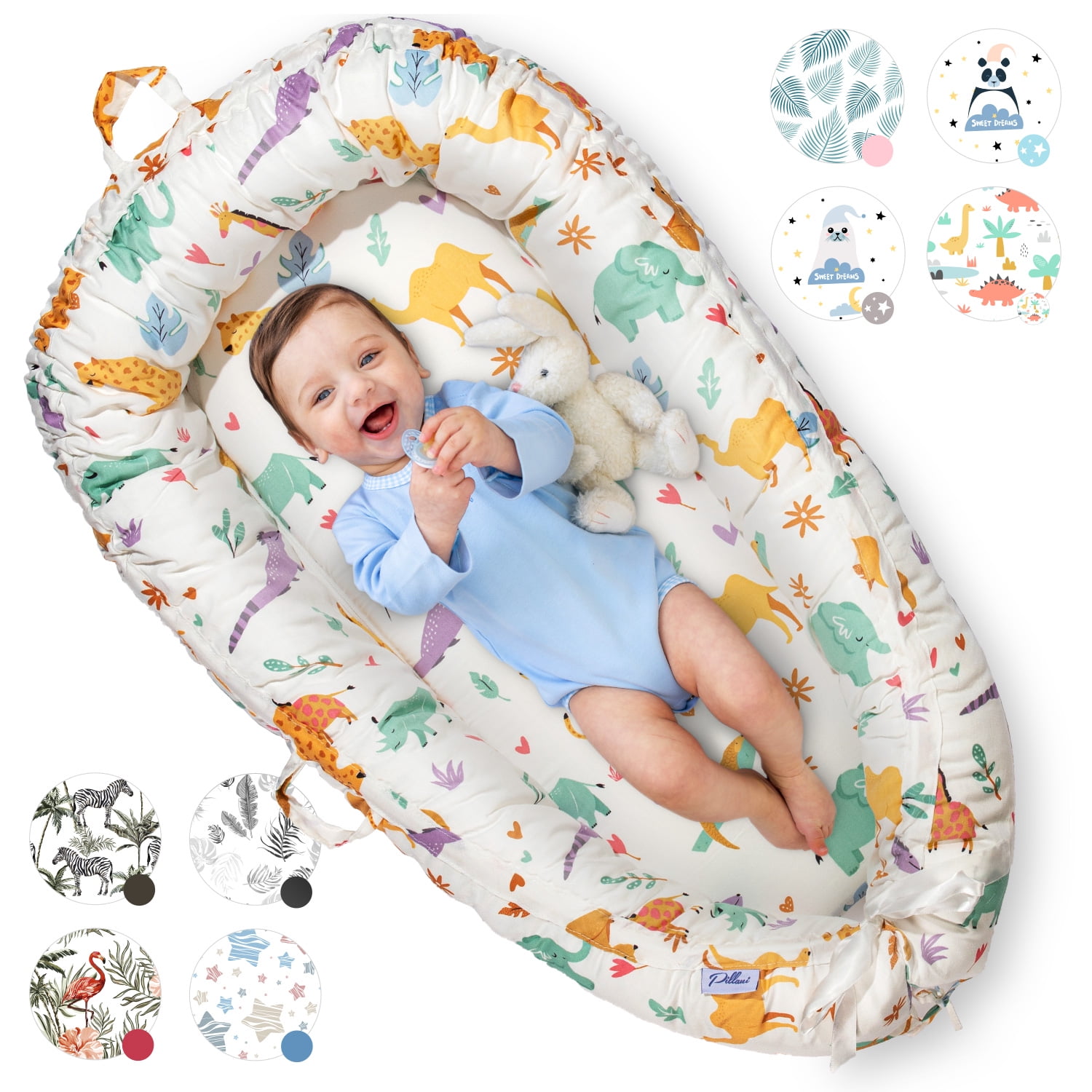 Baby Lounger Pillow - Newborn Lounger for 0-12 Months, Breathable &  Portable Infant Lounger Pillow - Adjustable Cotton Soft Baby Floor Seat for  Travel, Baby Newborn Essentials Must Haves 